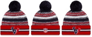 New Era Houston Texans 2021 Sideline Sport Official Pom Cuffed Knit Hat